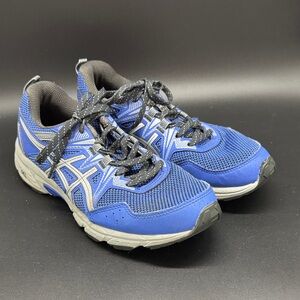 Asics Blue and Silver Gel-Venture Running Shoes Sz 8